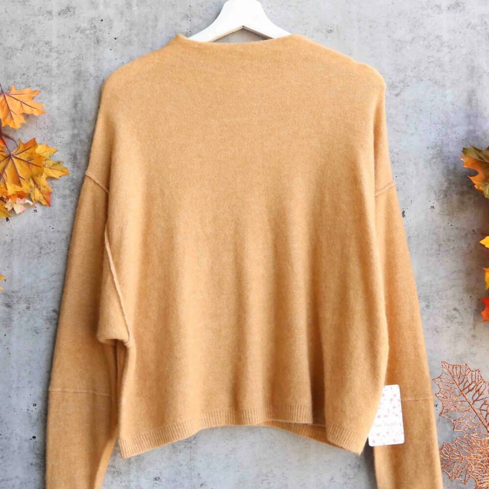 Free People Break Away High Neck Pullover - Desert Sand - size M